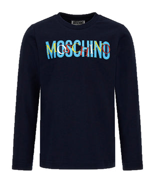 
  
    Moschino
  
 Boys Black Logo Top