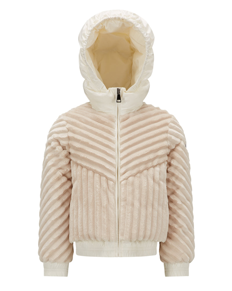 Moncler Kids Enfant Girls Beige Pedrix Down Jacket Moncler Kids Enfant Girls Beige Pedrix Down Jacket