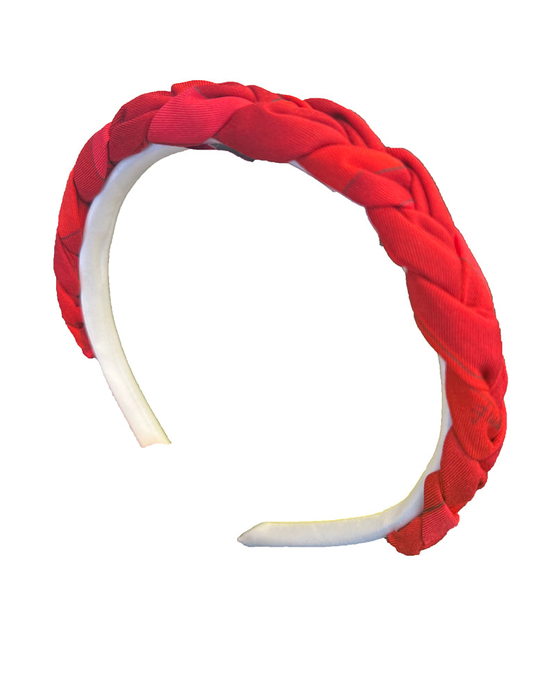 Girls Red Printed Headband