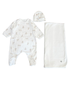 
  
    Petit
  
    Bateau
  
 Baby Ivory Bear Gift Set