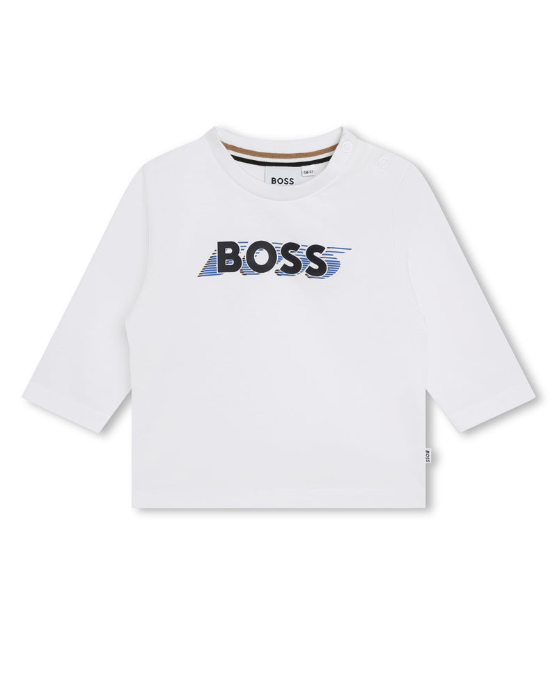 Baby Boys White Long Sleeve Top