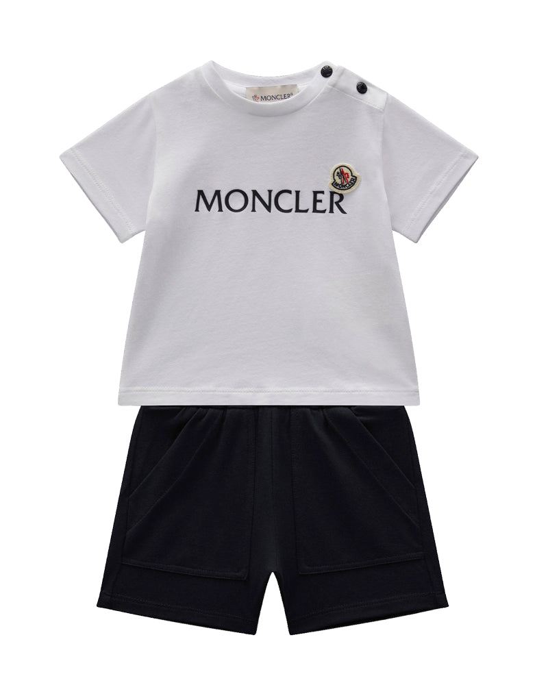 Moncler Enfant Baby Boys T & Navy Short Set - Designer Kids Wear