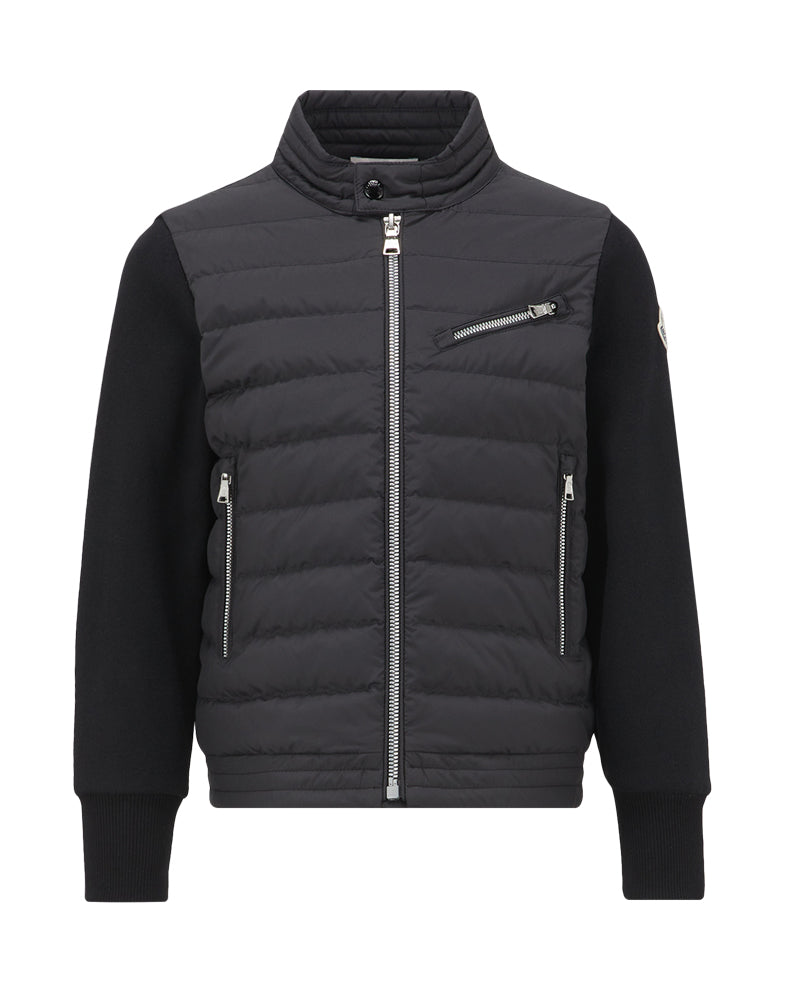 Moncler Enfant Boys Black Zip Up Cardigan