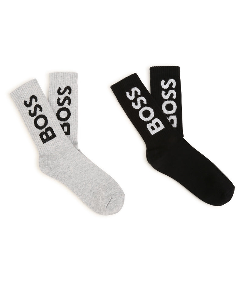 
  
    Boss
  
 Boys Black 2 Pack Sock Set