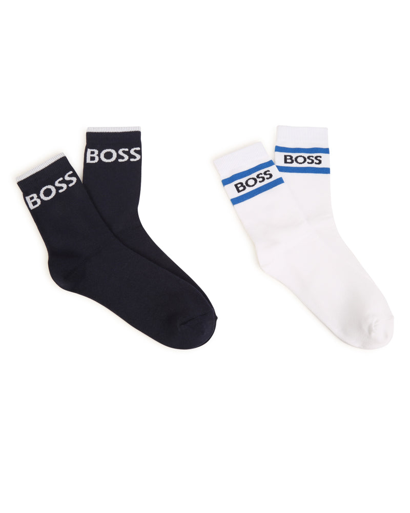 
  
    Boss
  
 Boys Navy 2 Pack Sock Set