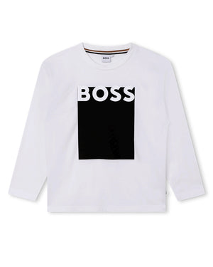 
  
    Boss
  
 Boys White Long Sleeve Top