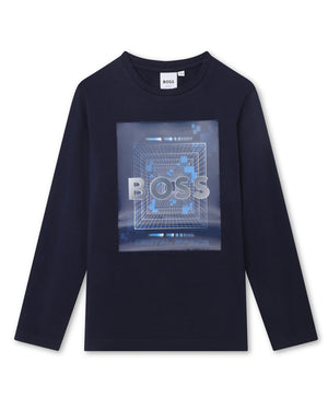 
  
    Boss
  
 Boys Navy Long Sleeve Top