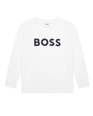 
  
    Boss
  
 Boys White Long Sleeve Top