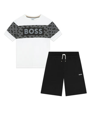 
  
    Boss
  
 Boys White T & Short Set