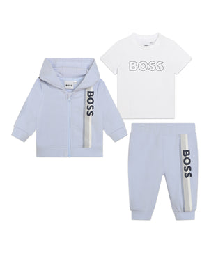 
  
    Boss
  
 Baby Boys Blue Tracksuit Set