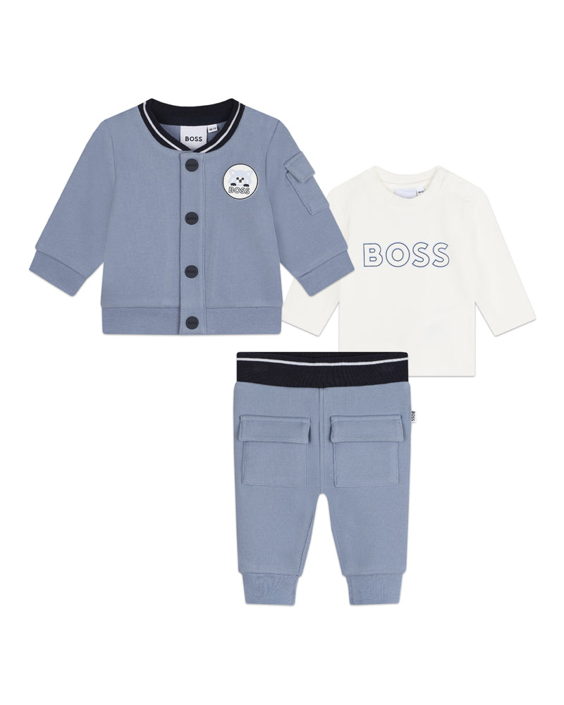 Baby Boys Blue Tracksuit Set