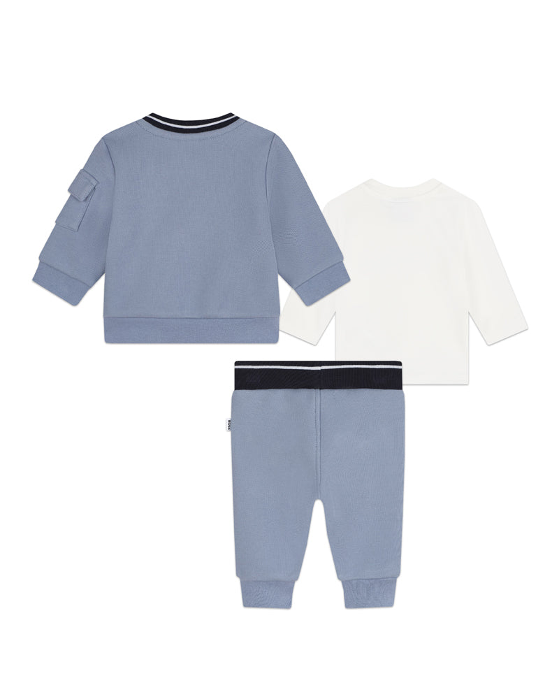 Baby Boys Blue Tracksuit Set