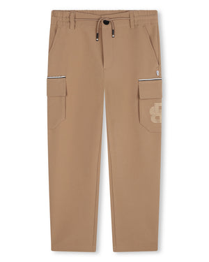 
  
    Boss
  
 Boys Beige Slim Fit Cargo Pants