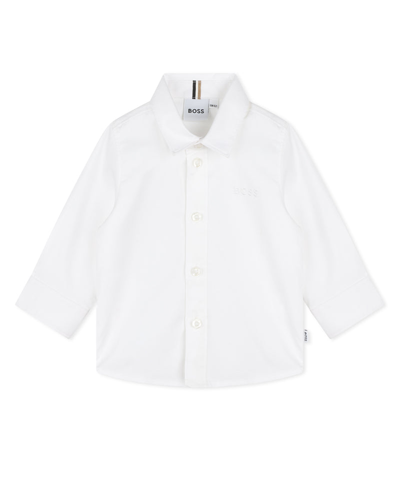 Baby Boys White Button Down Shirt