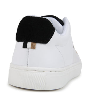 
  
    Boss
  
 Boys White Leather Sneaker