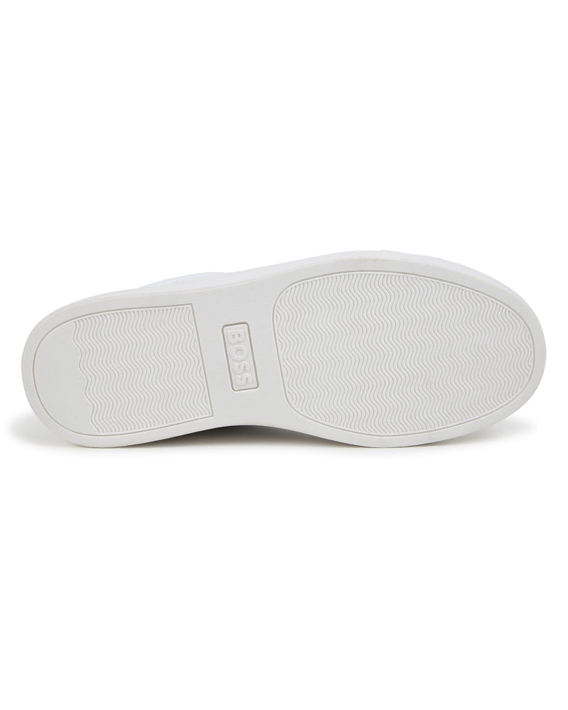 Boys White Leather Sneaker