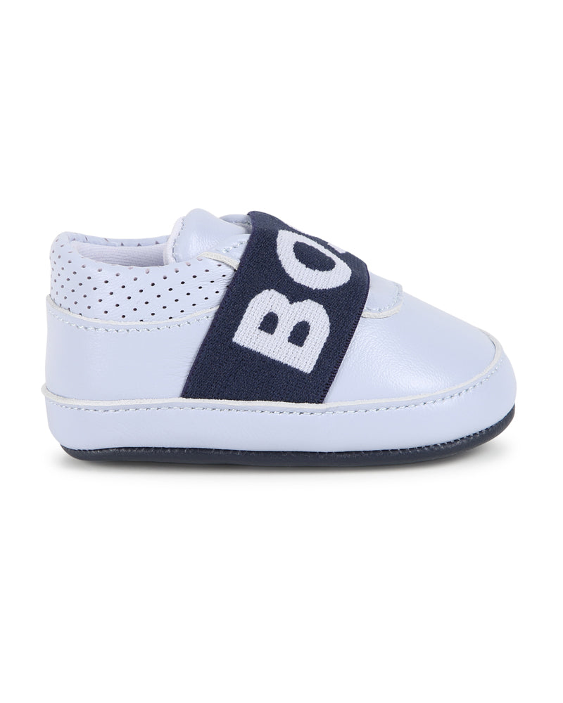 Baby Boys Blue Leather Sneaker