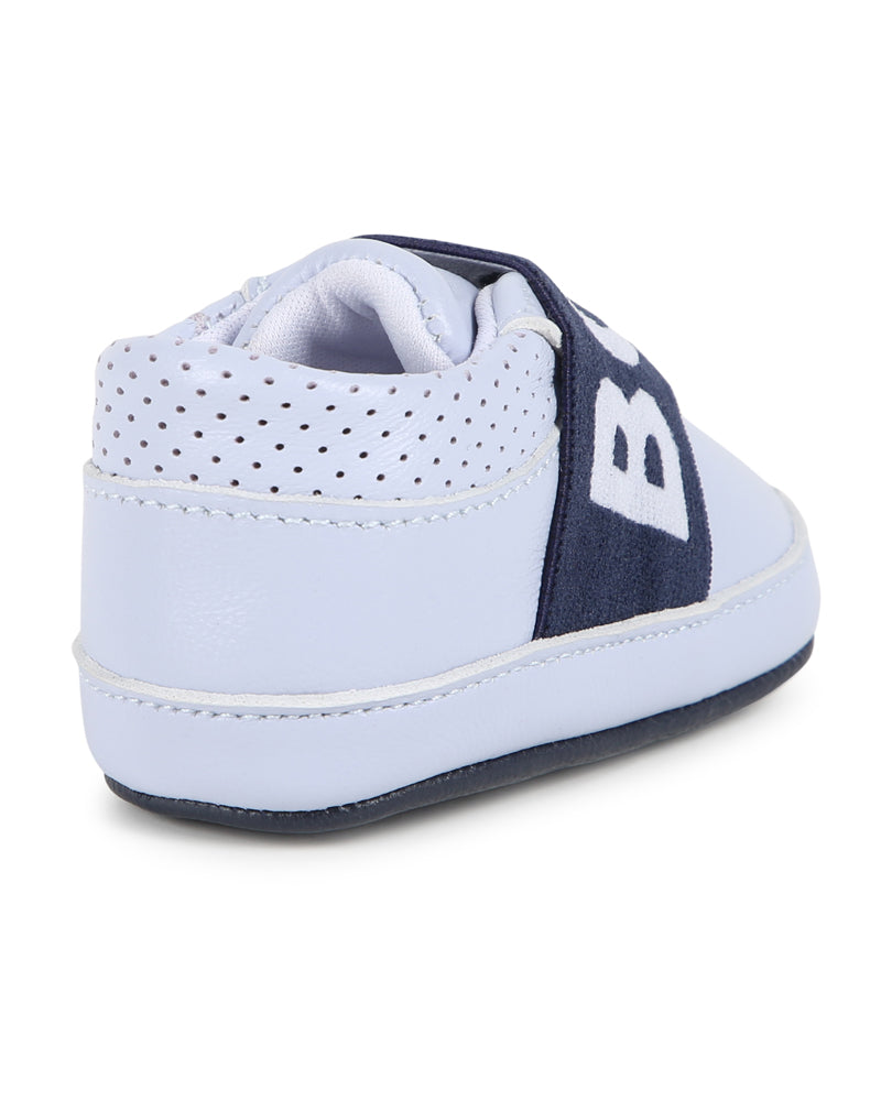 Baby Boys Blue Leather Sneaker