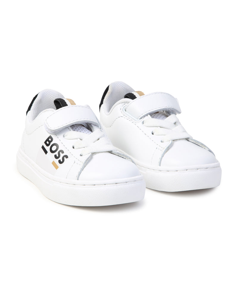 Toddler White Leather Sneakers