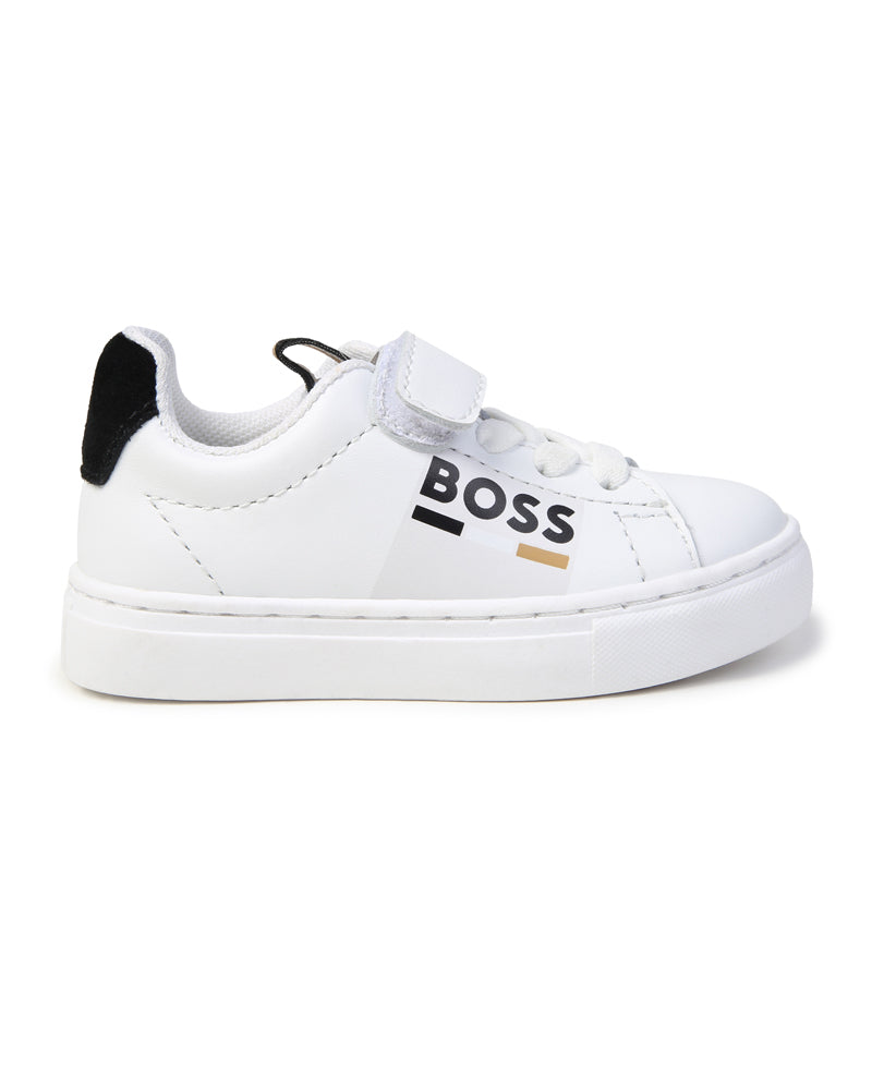 Toddler White Leather Sneakers