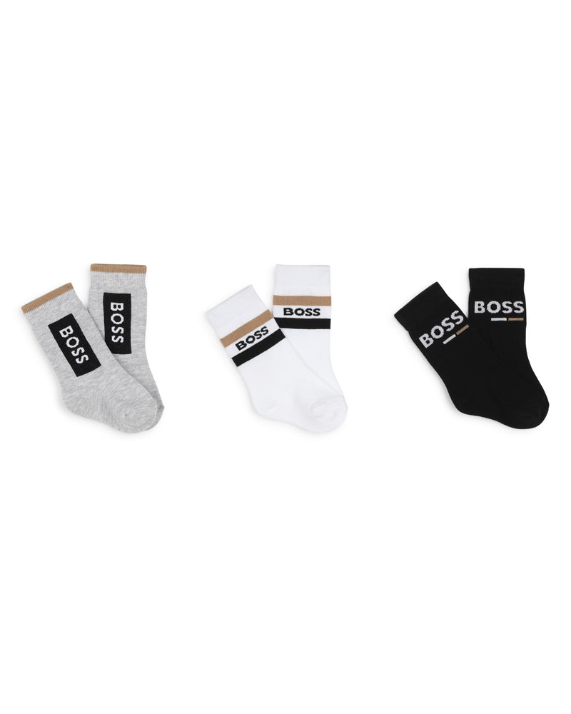 Baby Boys Black 3 Pack Sock Set