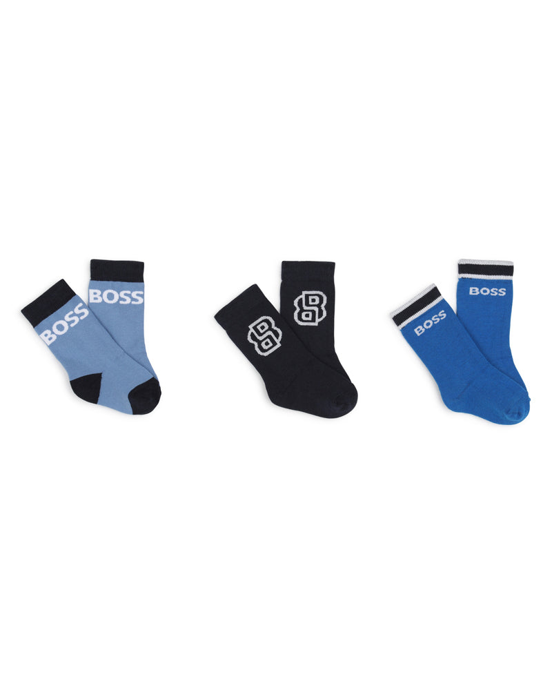 
  
    Boss
  
 Baby Boys Navy 3 Pack Sock Set