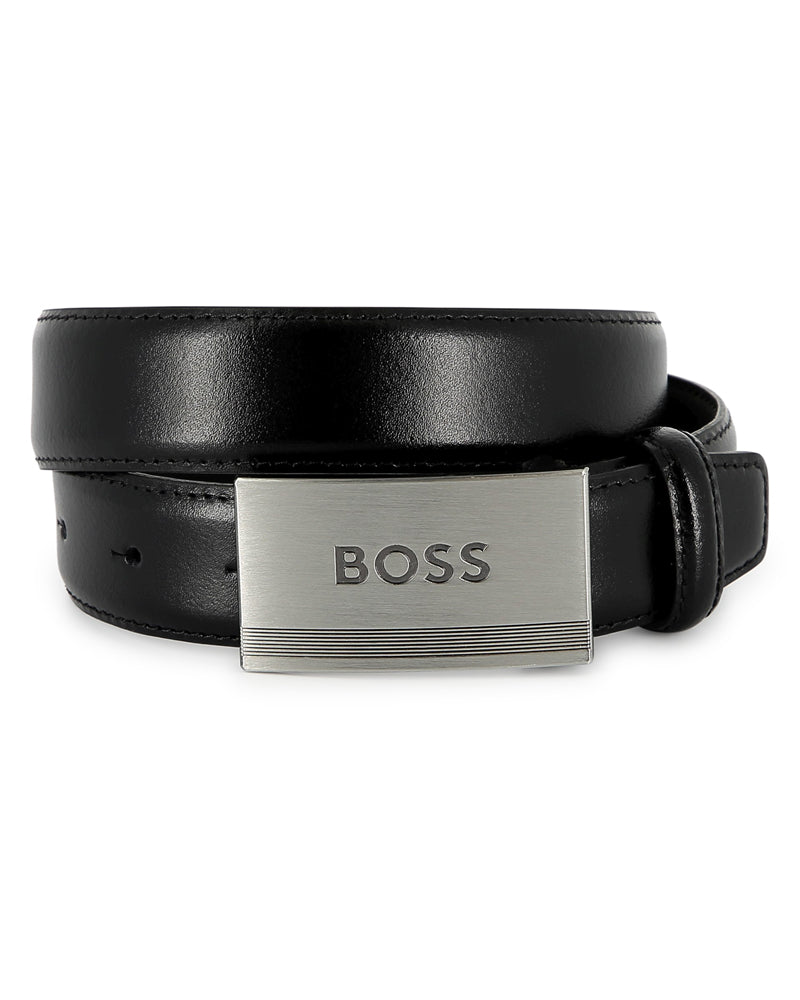 Boys Black Leather Belt