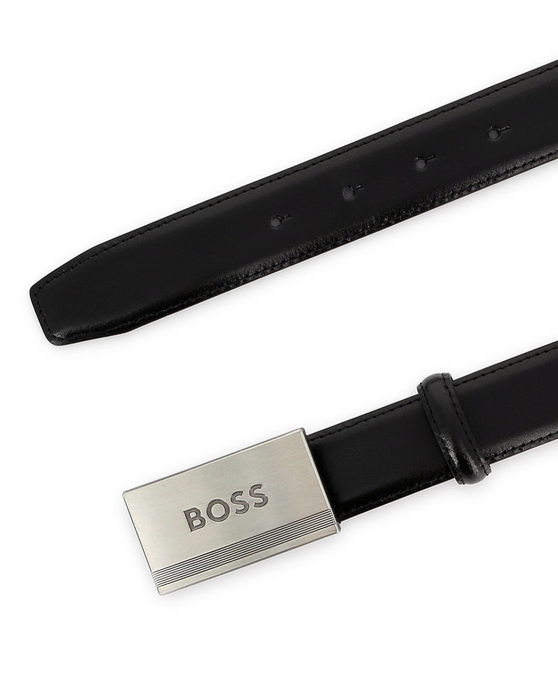 Boys Black Leather Belt