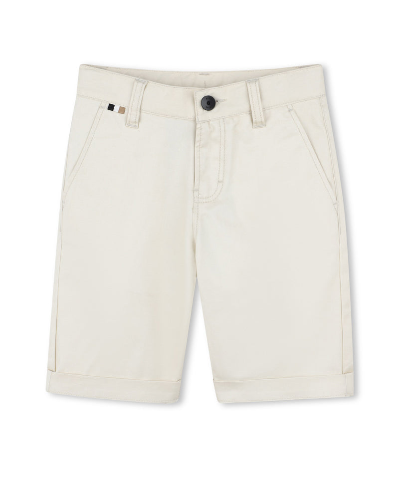 
  
    Boss
  
 Boys Beige Cotton Twill Shorts