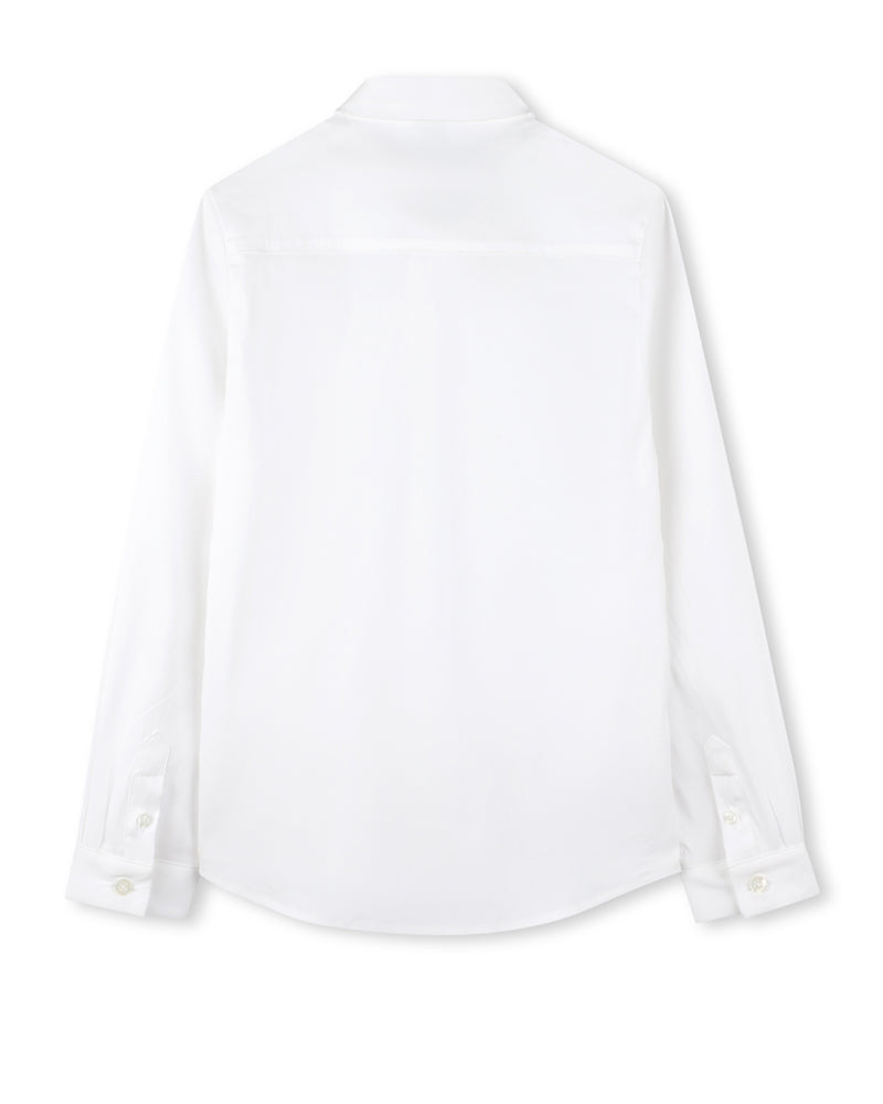 Boys White Cotton Shirt