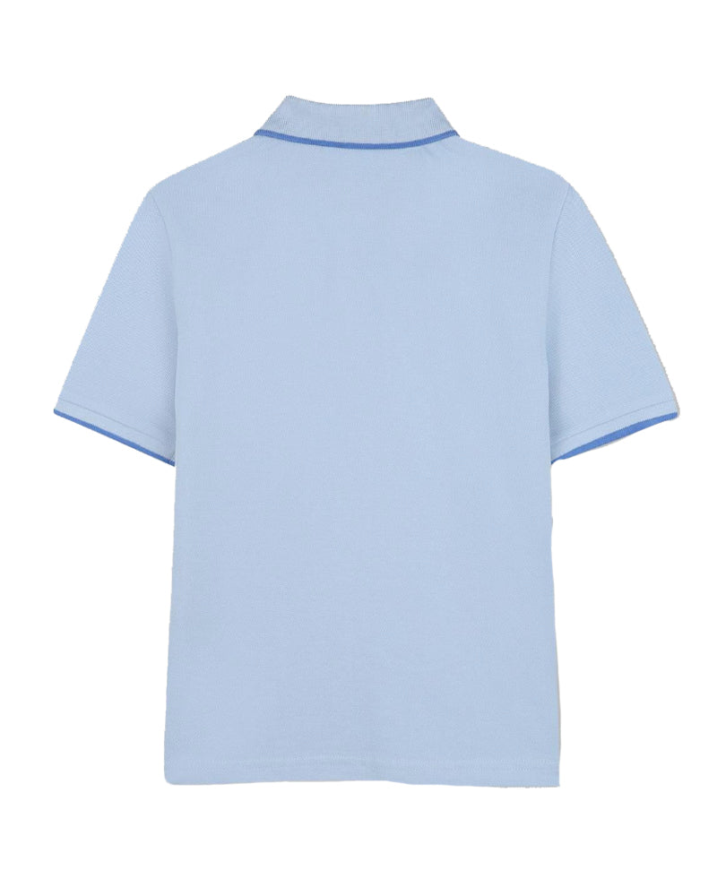 Boys Sky Blue Cotton Polo