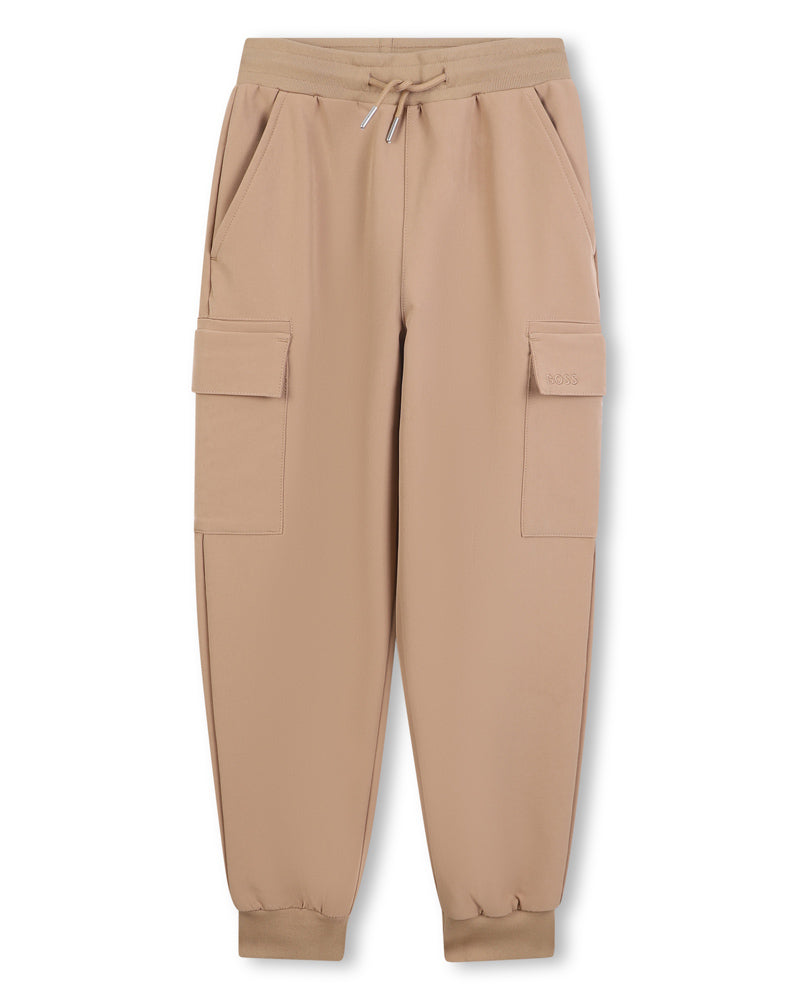 Boys Beige Cargo Pants