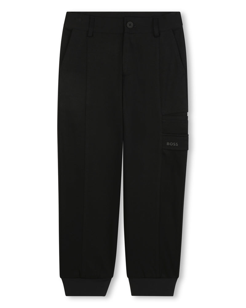 Boys Black Cargo Pants
