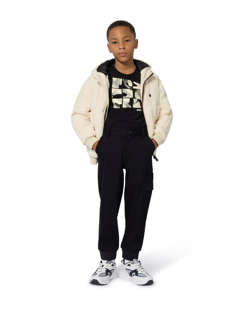 Boys Black Cargo Pants
