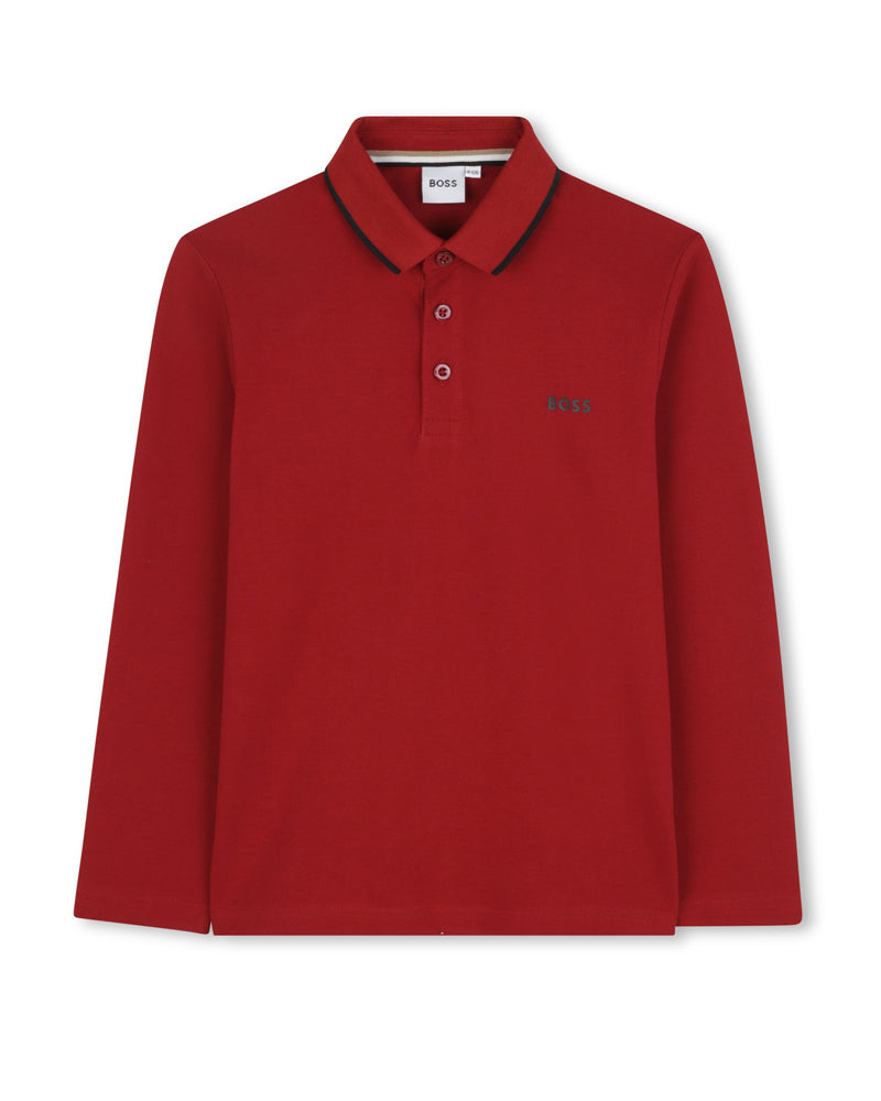 
  
    Boss
  
 Boys Red Cotton Polo
