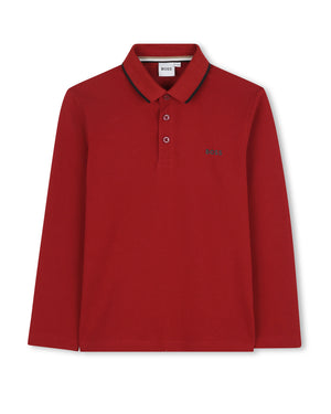 
  
    Boss
  
 Boys Red Cotton Polo