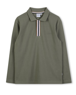 
  
    Boss
  
 Boys Green Cotton Polo
