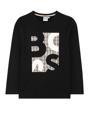
  
    Boss
  
 Boys Black Logo Top