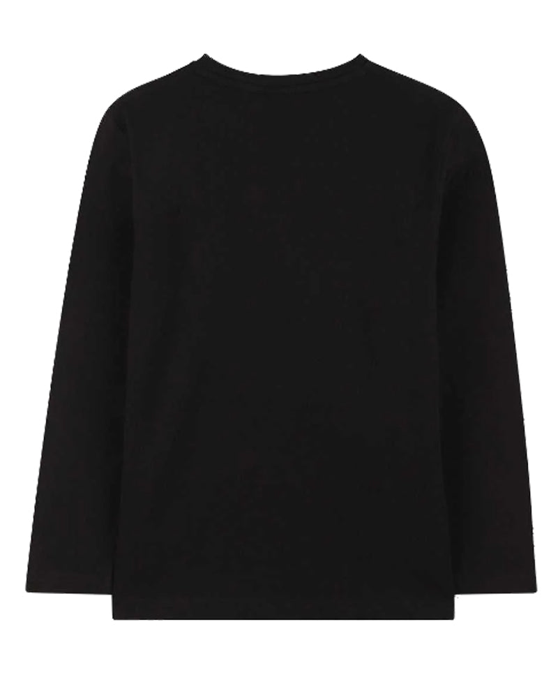 Boys Black Logo Top