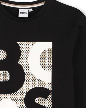 
  
    Boss
  
 Boys Black Logo Top