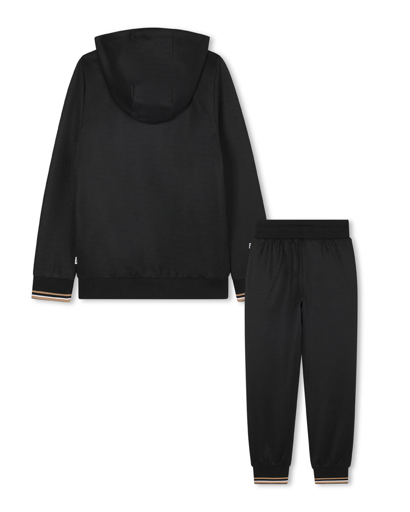 Boys Black Logo Tracksuit