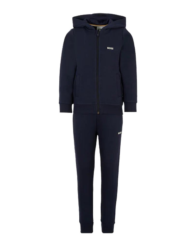Boys Navy Logo Tracksuit