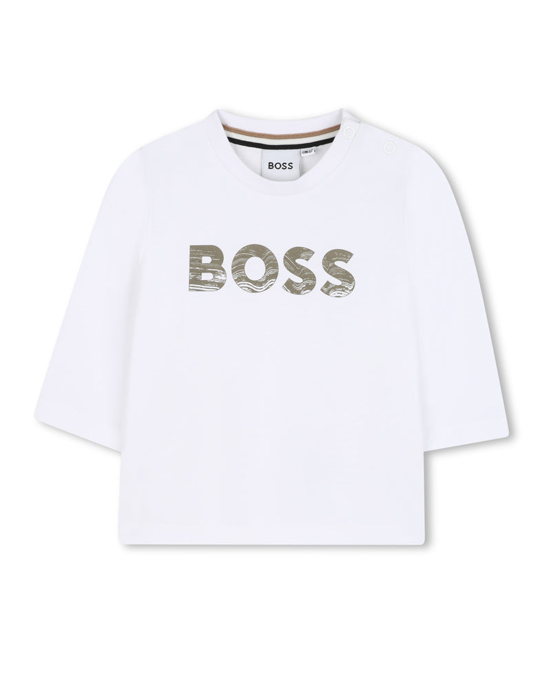 Baby Boys White Logo Top
