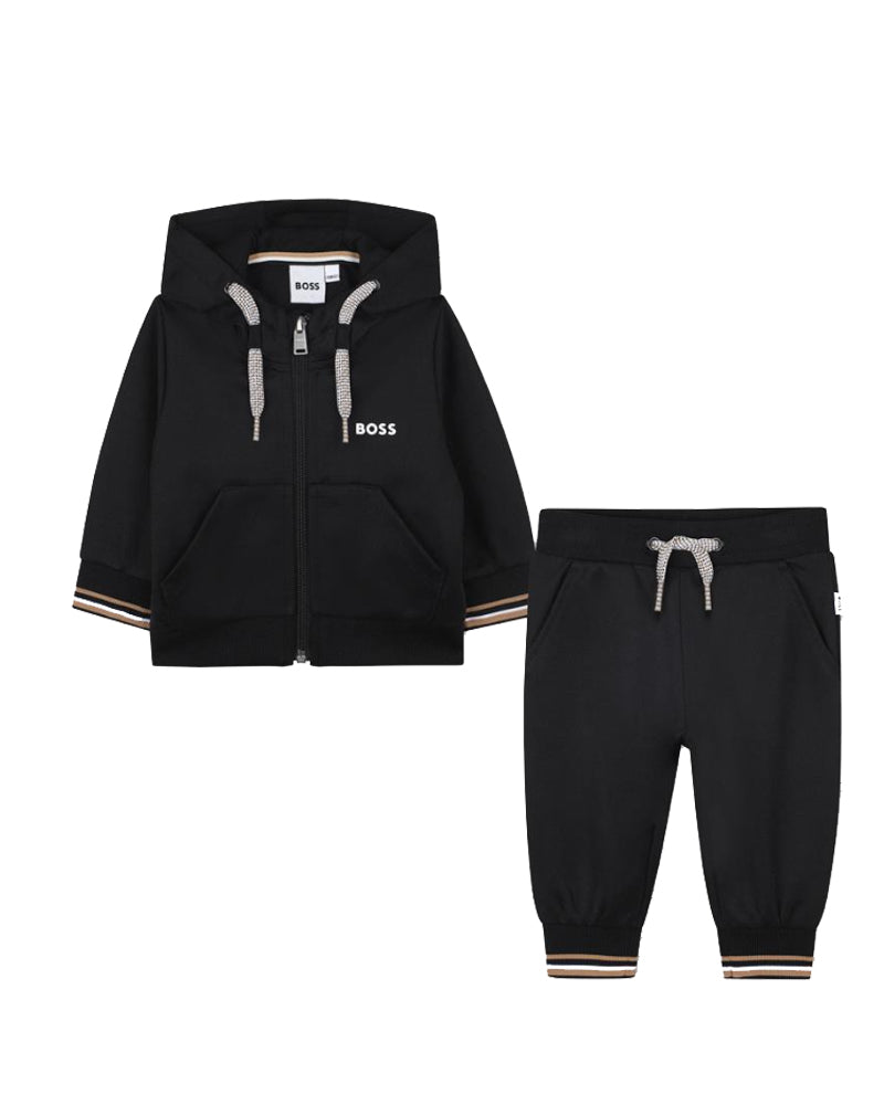 Baby Boys Black Tracksuit