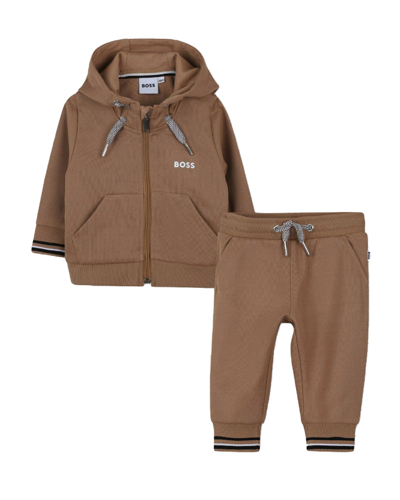 Baby Boys Beige Tracksuit