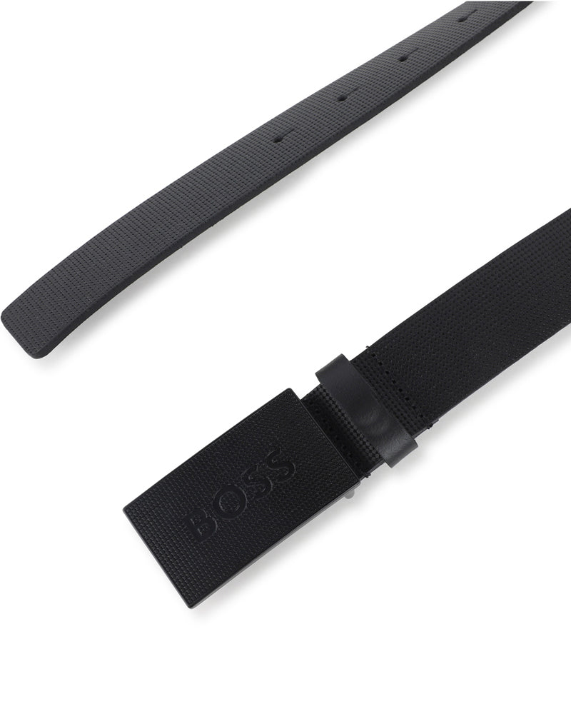 
  
    Boss
  
 Boys Black Plate Belt