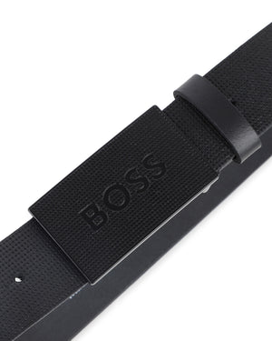 
  
    Boss
  
 Boys Black Plate Belt