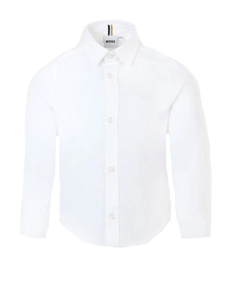 
  
    Boss
  
 Baby Boys White Cotton Shirt
