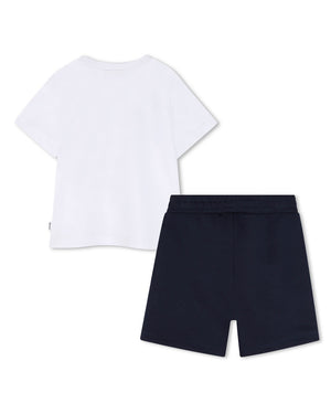 
  
    Boss
  
 Baby Boys White/ Navy T & Short Set