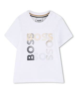 
  
    Boss
  
 Baby Boys White Logo T-Shirt